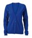 Gilet boutonné cardigan - FEMME - JN660 - bleu roi