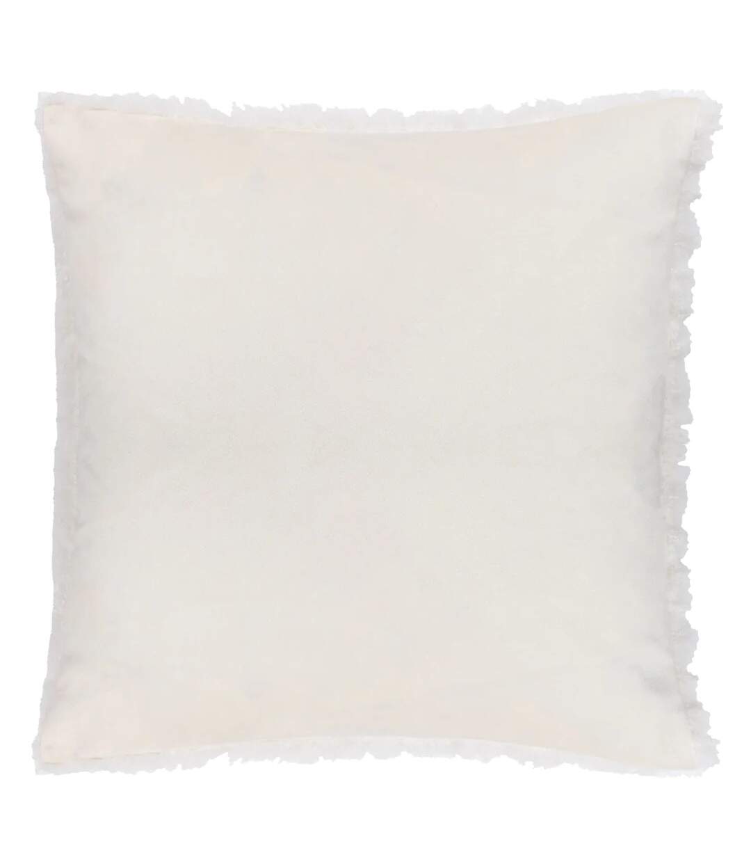 Faux fur fluff ball cushion cover 45cm x 45cm dreamy cream Heya Home-2
