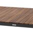 Table de jardin fixe en aluminium et acacia 10 places PARADIZE - Noyer et graphite-5