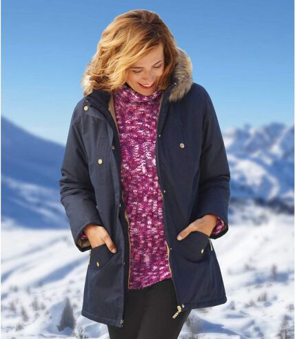 Women's Max-Protection Parka with Faux-Fur Hood 
