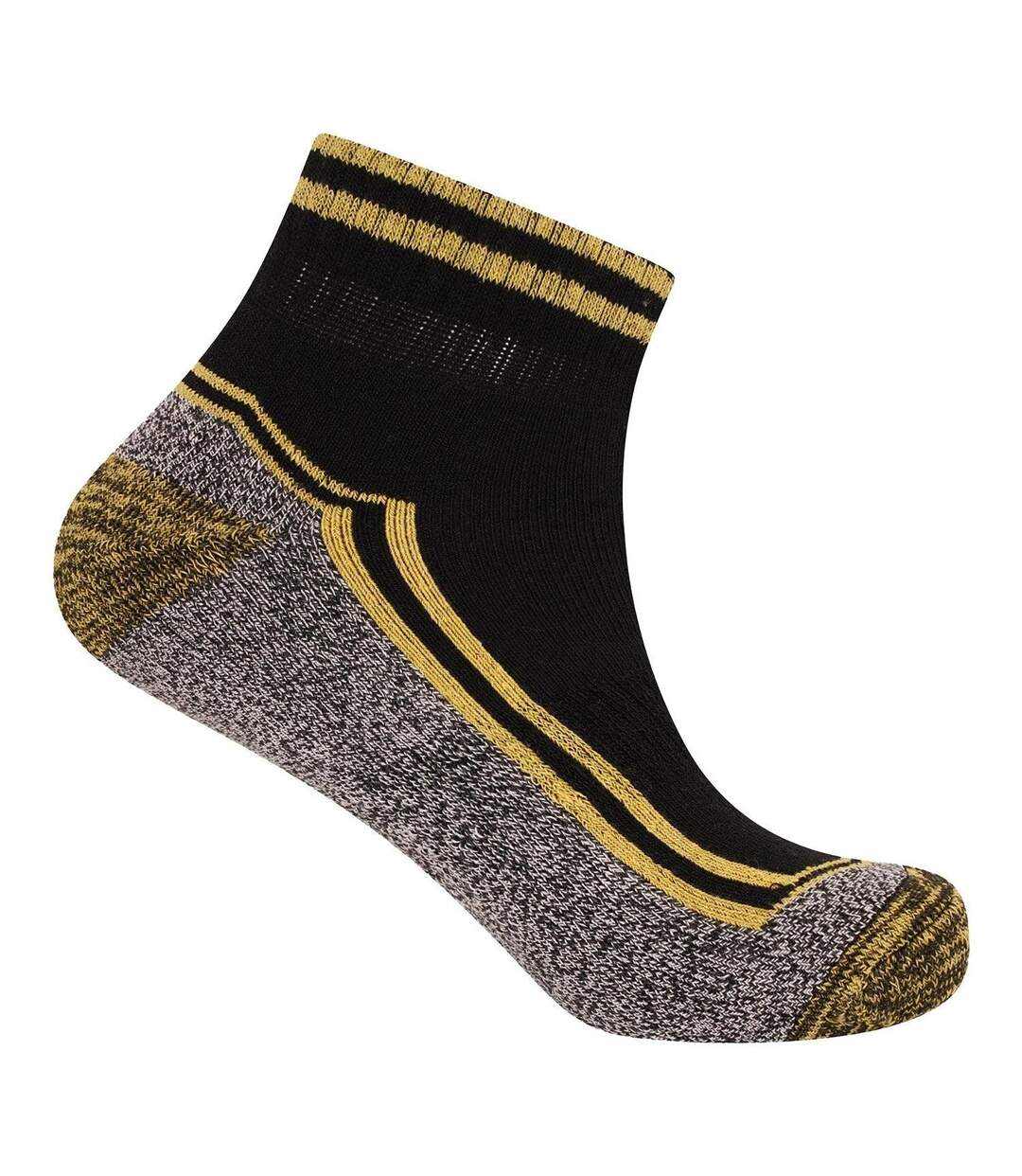 Pack Of 6  Mens Contrast Panel Bamboo Diabetic Socks  Black Multicoloured Soxy-3