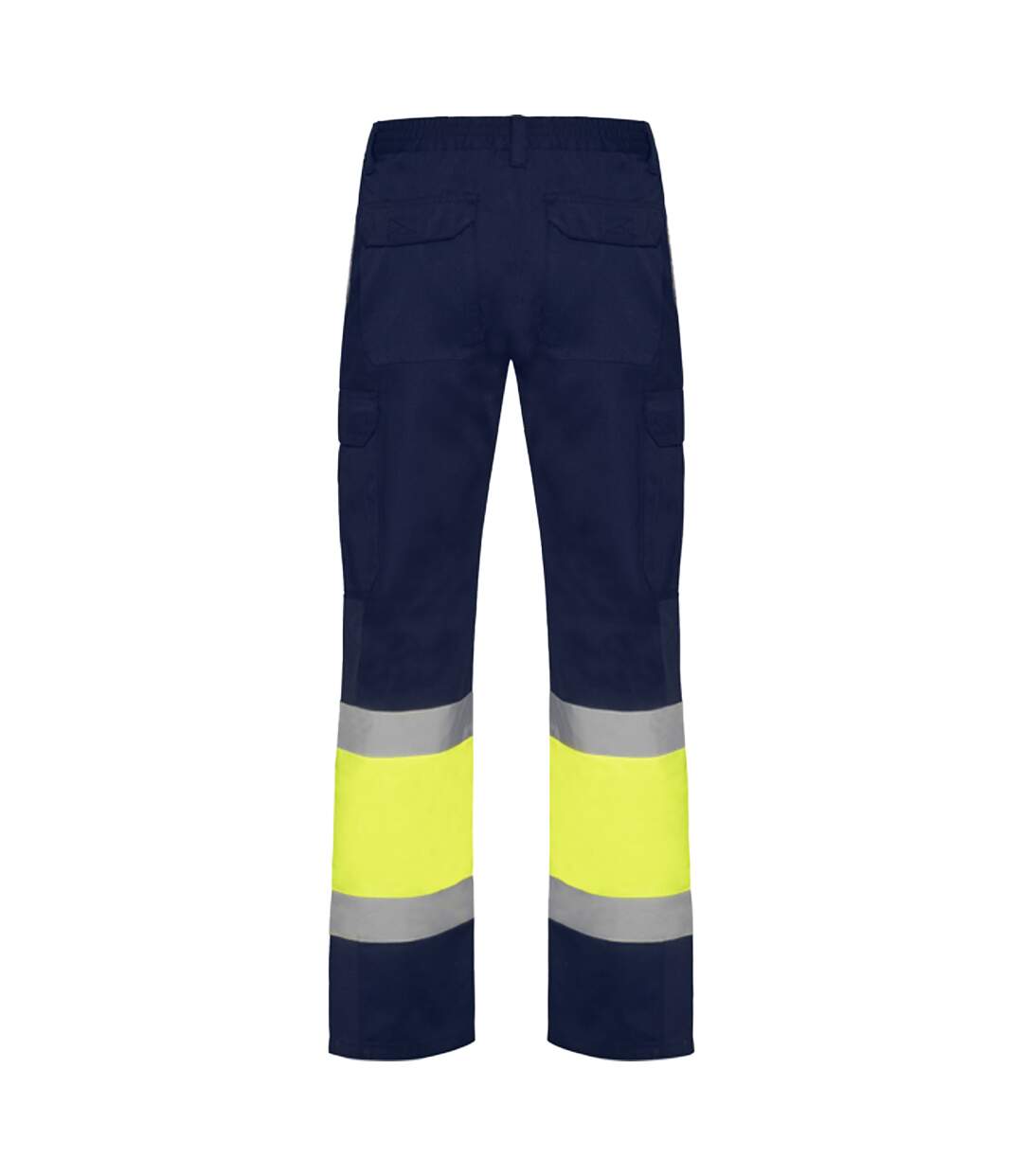 Pantalon Naos Homme Bleu Marine Jaune Fluo Roly Workwear-2