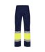 Pantalon Naos Homme Bleu Marine Jaune Fluo Roly Workwear-2