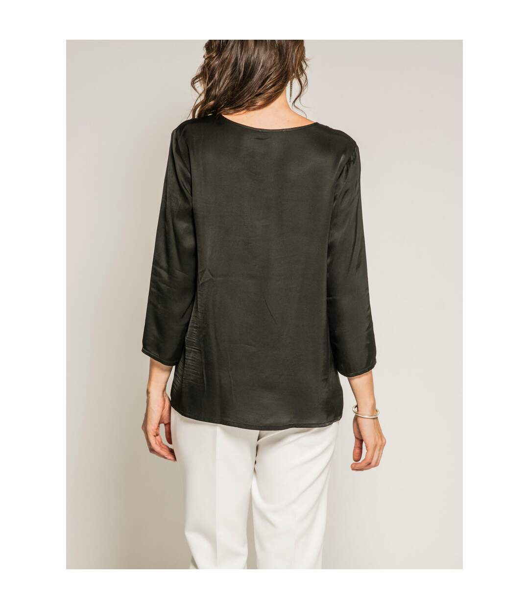 Blouse soyeuse manches 3/4 OLGA - Dona X Lisa-2