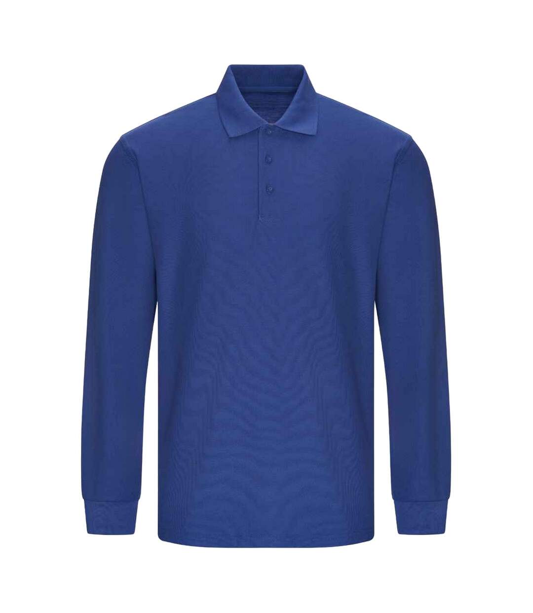 Mens long-sleeved polo shirt royal blue PRORTX-1