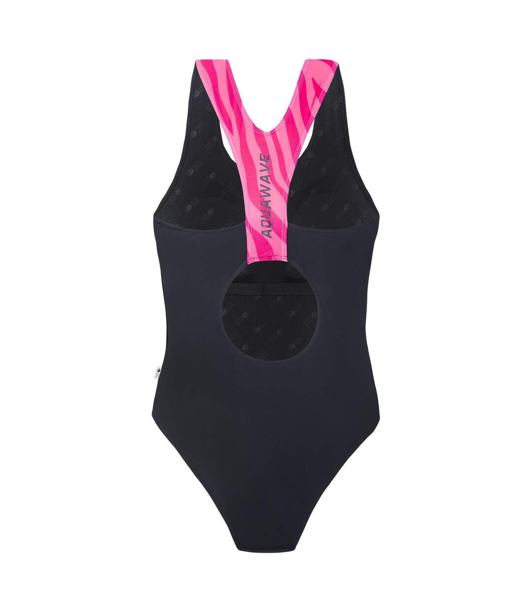 Maillot De Bain 1 Pièce Asma Femme Noir Framboise Vif Aquawave-3
