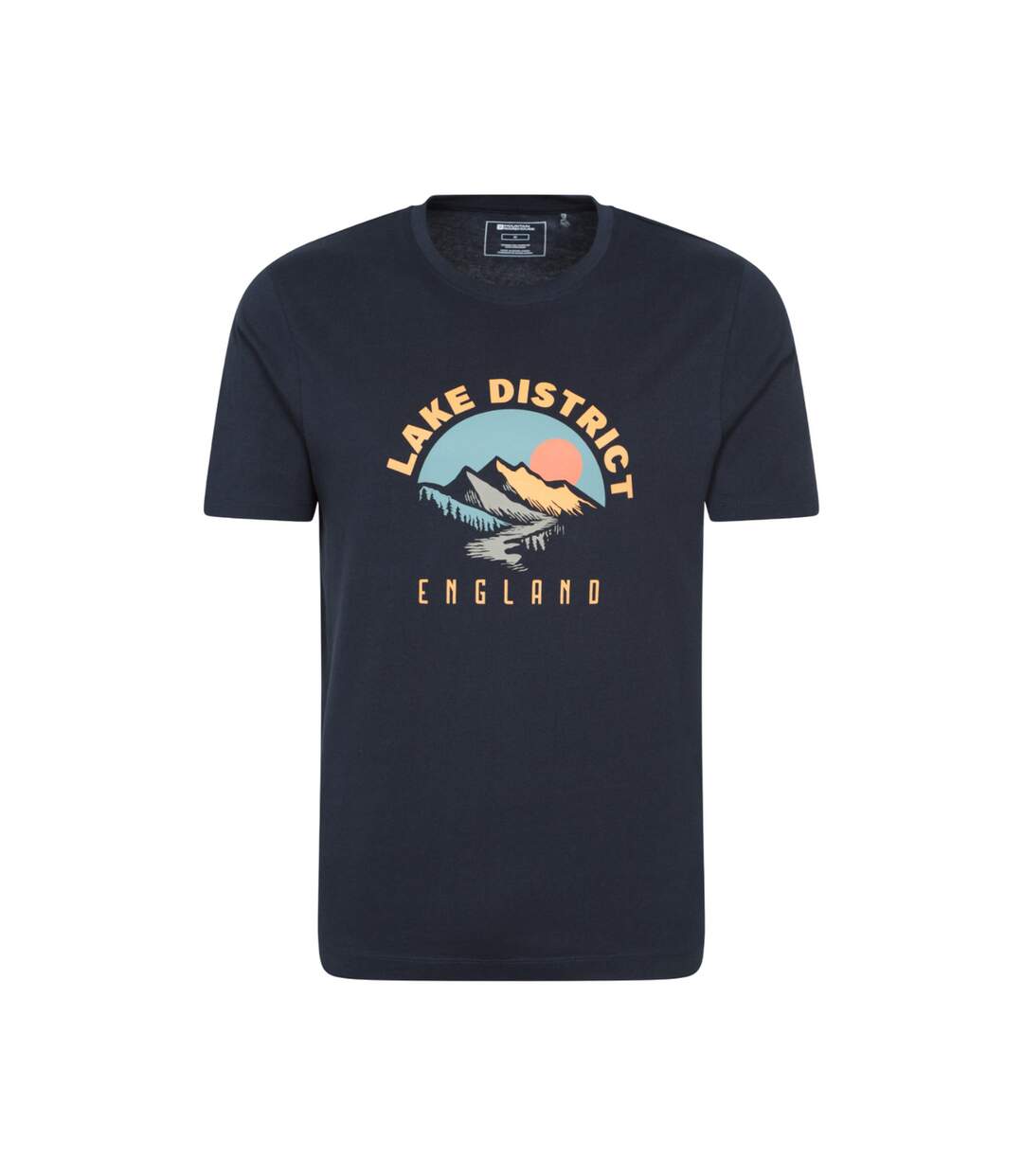 Mens Lake District Short-sleeved T-shirt Navy Mountain Warehouse-1