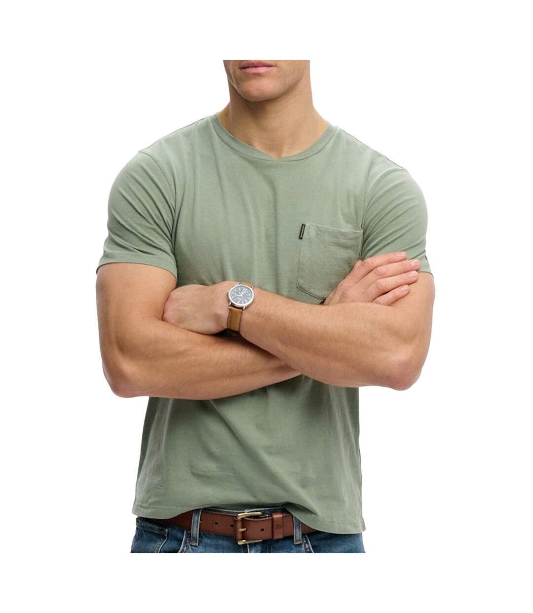T-Shirt vert homme superdry classic essential 12-1