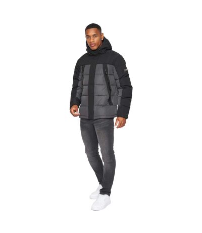 Mens Deyton Colour Block Short Puffer Jacket Asphalt Kings Will Dream