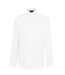 Mens Cotton Twill Long-sleeved Shirt White Haines And Bonner-2