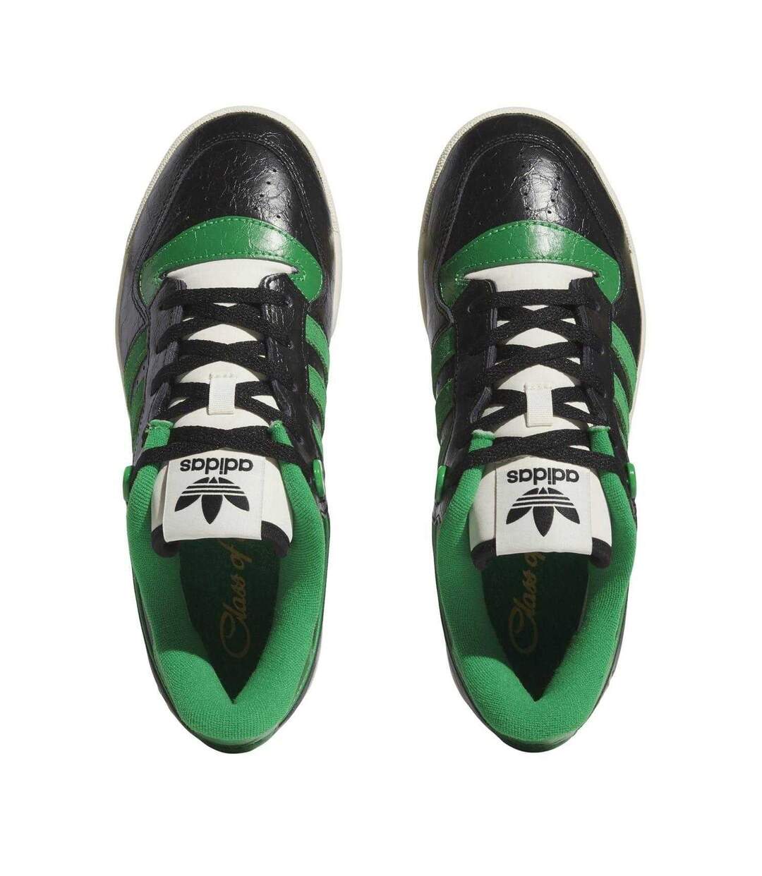 Unisex Adult Rivalry Leather Low Flat Trainers Black Adidas-4