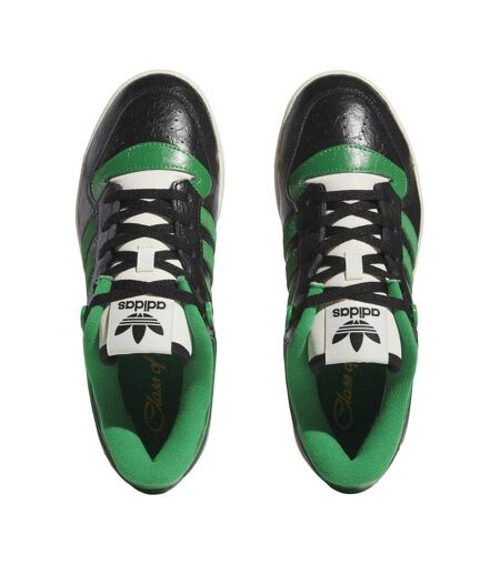 Unisex Adult Rivalry Leather Low Flat Trainers Black Adidas