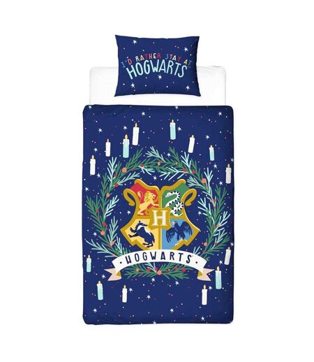 I´d Rather Stay At Hogwarts Reversible Duvet Set Multicoloured Harry Potter