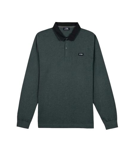 Polo manches longues vert homme tbs pekanpol