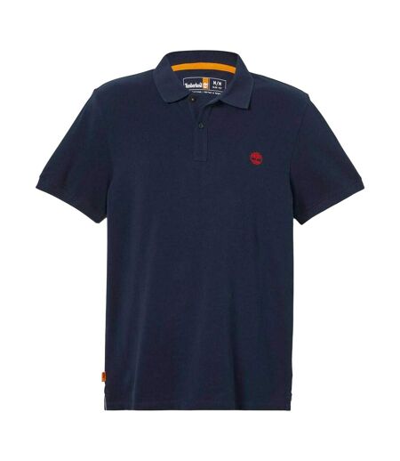 Mens Oyster River Logo Short-sleeved Polo Shirt Navy Timberland