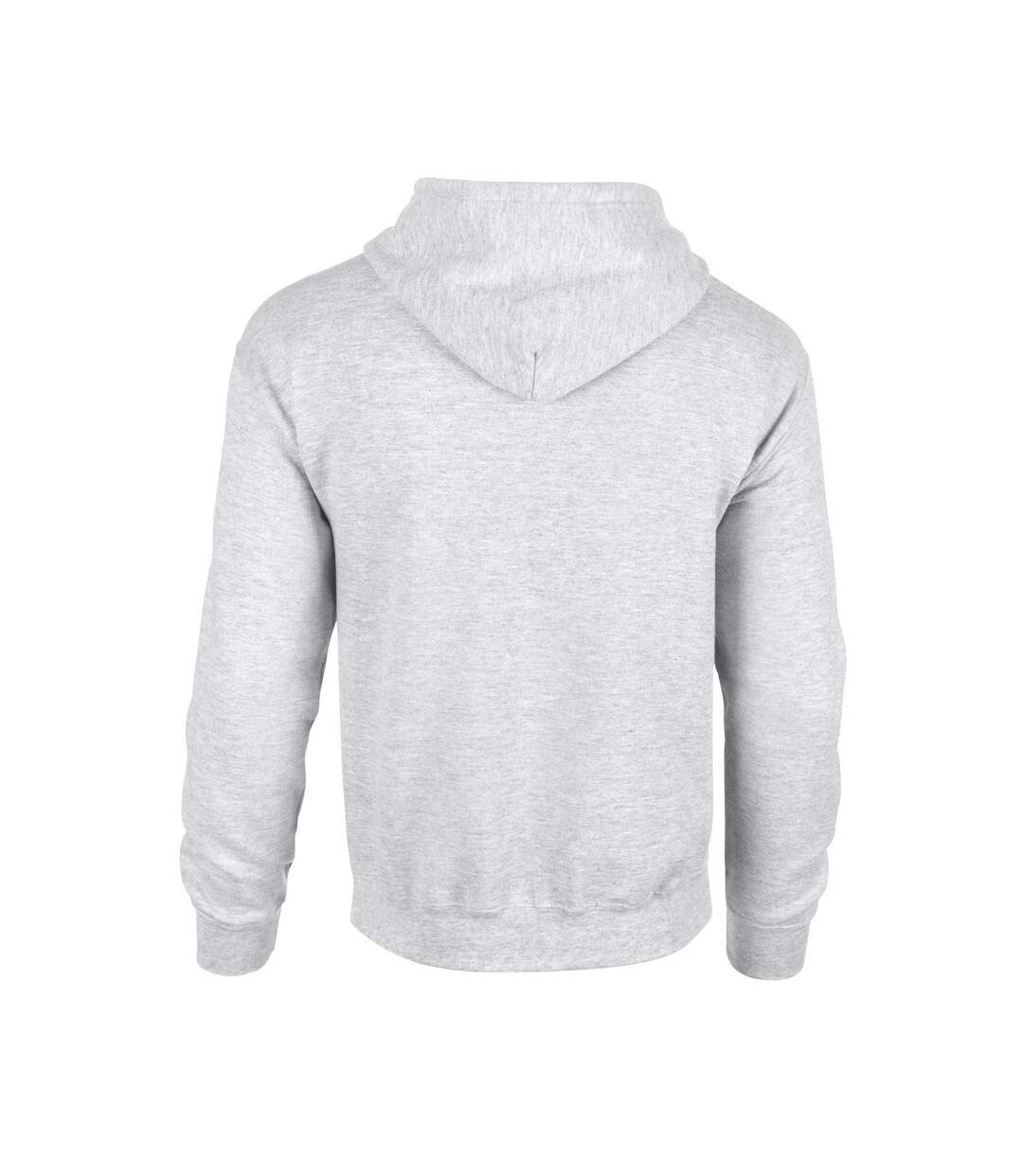Mens Heavy Blend Full Zip Hoodie Ash Gildan-2