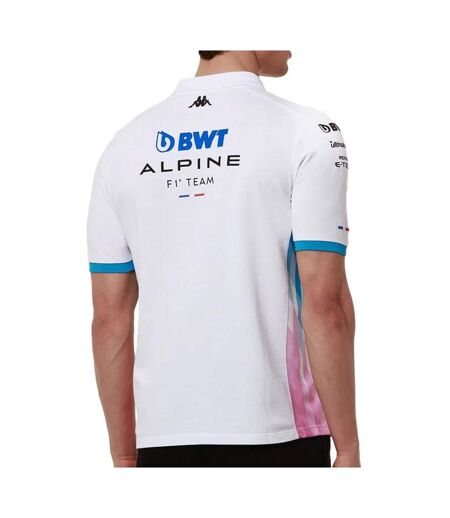 Polo blanc/turquoise homme kappa adram - xxl