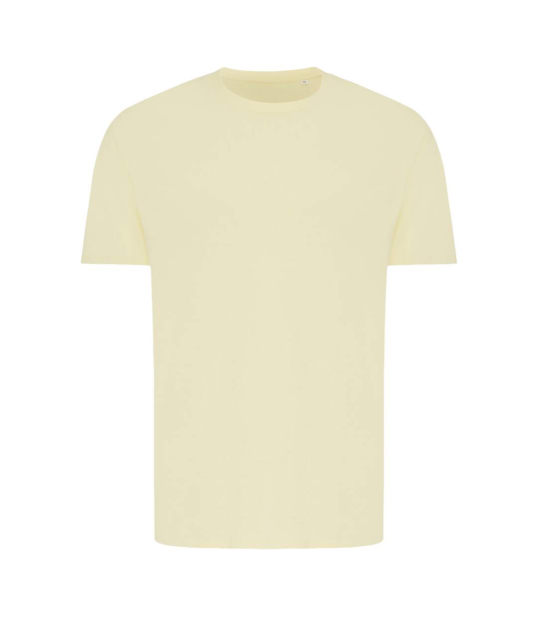 Unisex adult brett recycled cotton t-shirt yellow cream Iqoniq-1