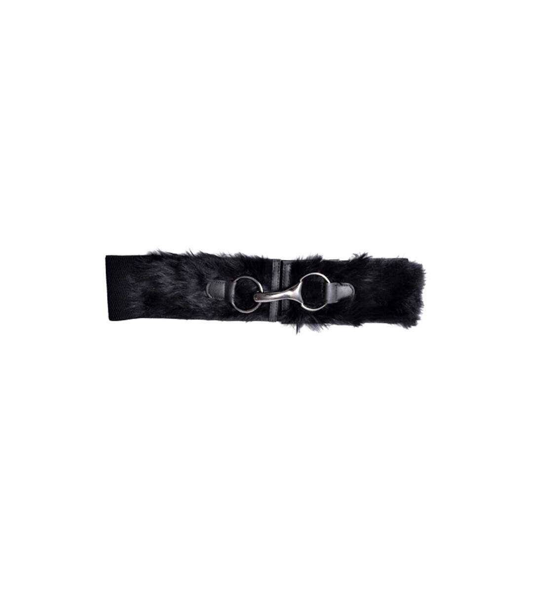 Ceinture femme synthétique de  couleur noir