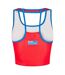 Womens/ladies Cayman Islands Strappy Fitted Crop Top Red Puma-2