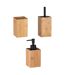 Set accessoires de salle de bain design bambou Padua - Marron-1