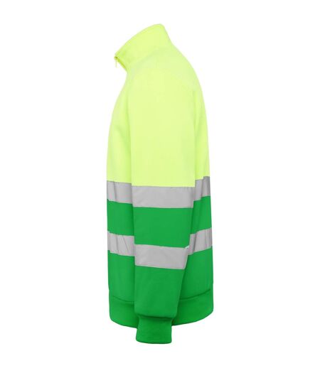 Sweat Spica Adulte Vert Jaune Fluo Roly Workwear