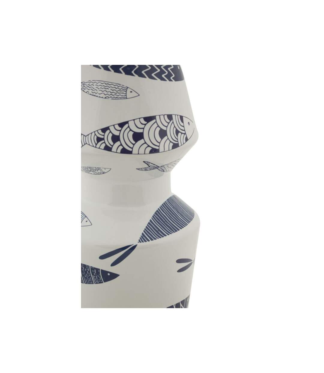 Vase Double en Céramique Poissons 34cm Multicolore-2