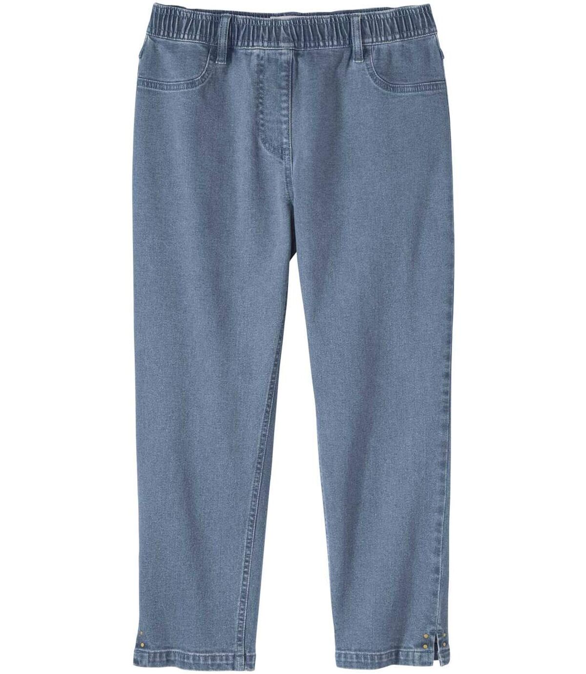 Jegginsy 7/8 z jeansu ze stretchem i nitami Atlas For Men