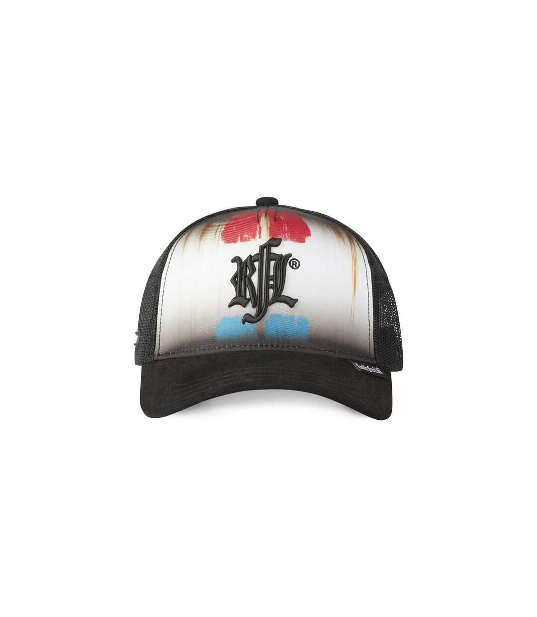 Casquette trucker avec filet bi-matière et logo brodé Under The Bridg Rock'n Free Life-2