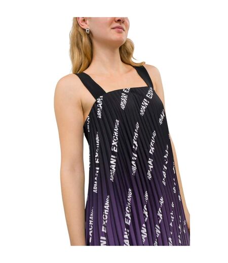 Womens/ladies Ombre Plisse Mini Dress Multicoloured Armani Exchange