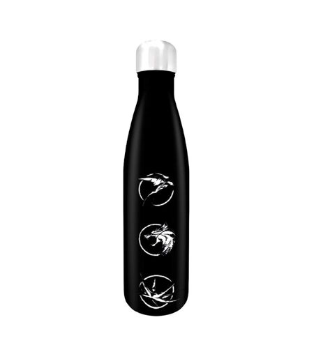 The Witcher Sigils Metal Water Bottle (Black/Silver) (One Size) - UTPM3469