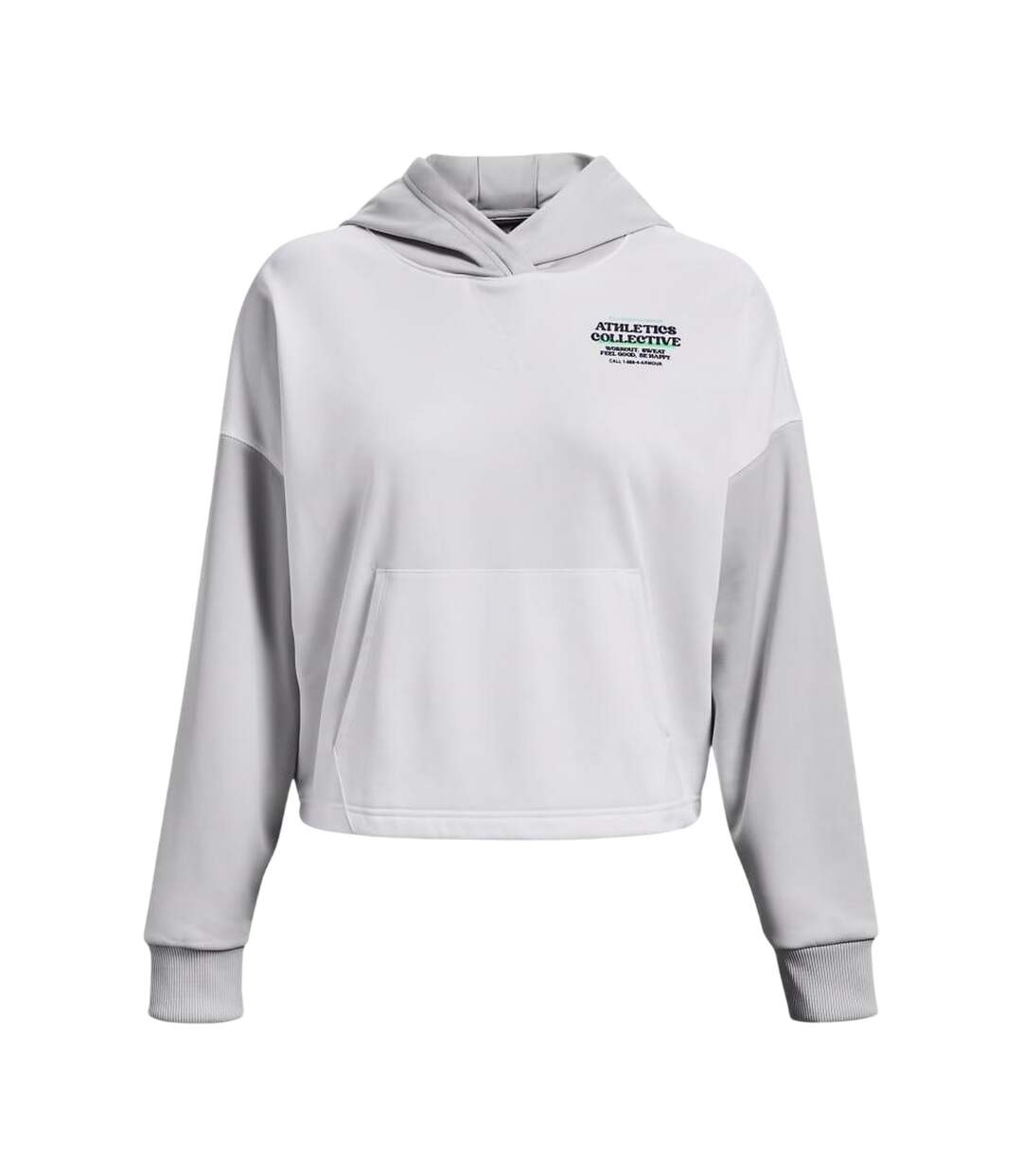 Womens/ladies Fleece Hoodie White Under Armour-1