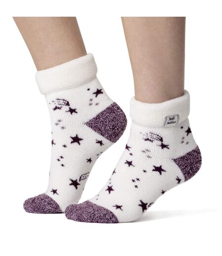 Cosy Turn-Over Cuff Lounge Socks | Warm Winter Socks for Women