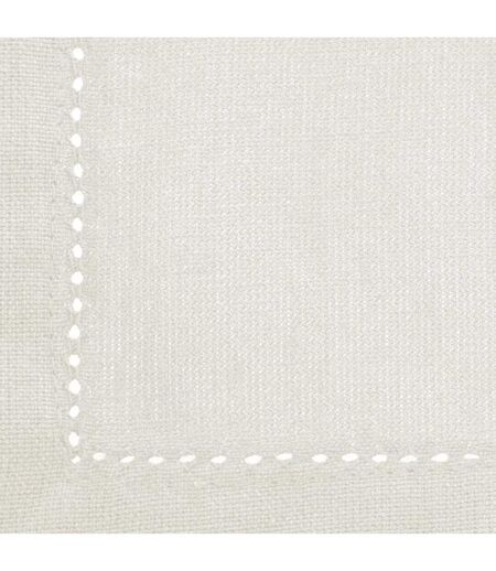 Lot de 4 Serviettes de Table Chambray 40x40cm Ecru