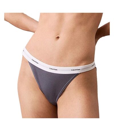 Culotte bleu/gris femme calvin klein jeans bikini - l