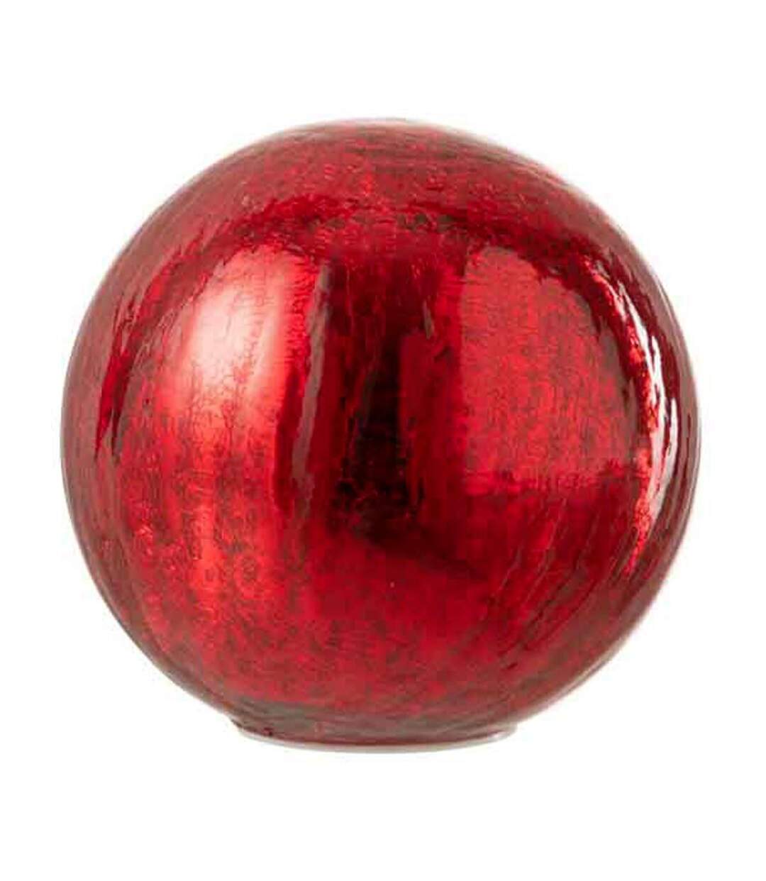 Boule en Verre Led Déco Sazo 15cm Rouge-1