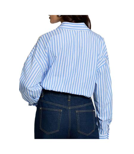 Chemise bleu à rayures femme morgan caray
