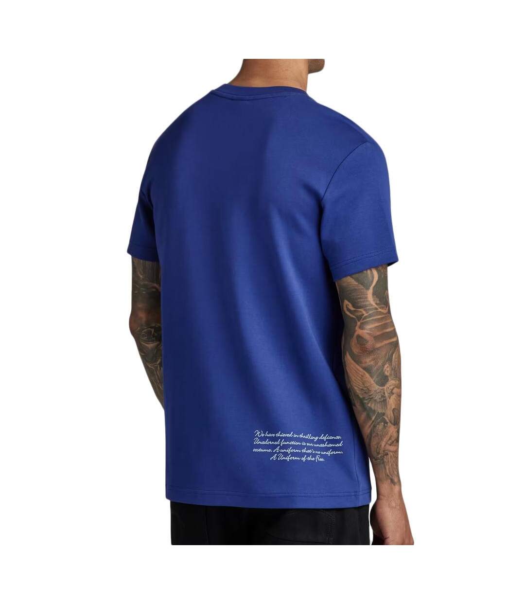 T-shirt bleu roi homme g-star raw d23897-2
