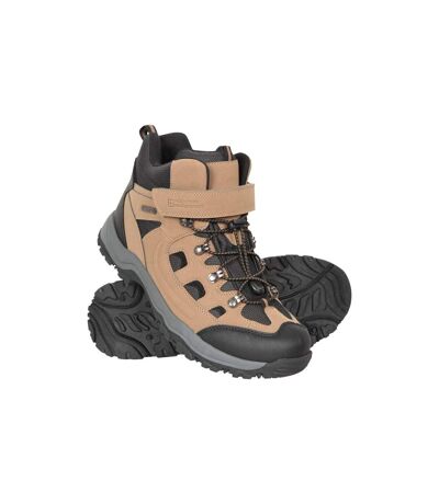 Mountain Warehouse Mens Adventurer Adaptive Faux Suede Waterproof Boots (Dark Brown) - UTMW1651