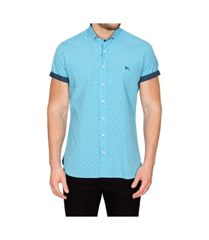 Bewley & Ritch Mens Blanca Short-Sleeved Shirt (Turquoise)