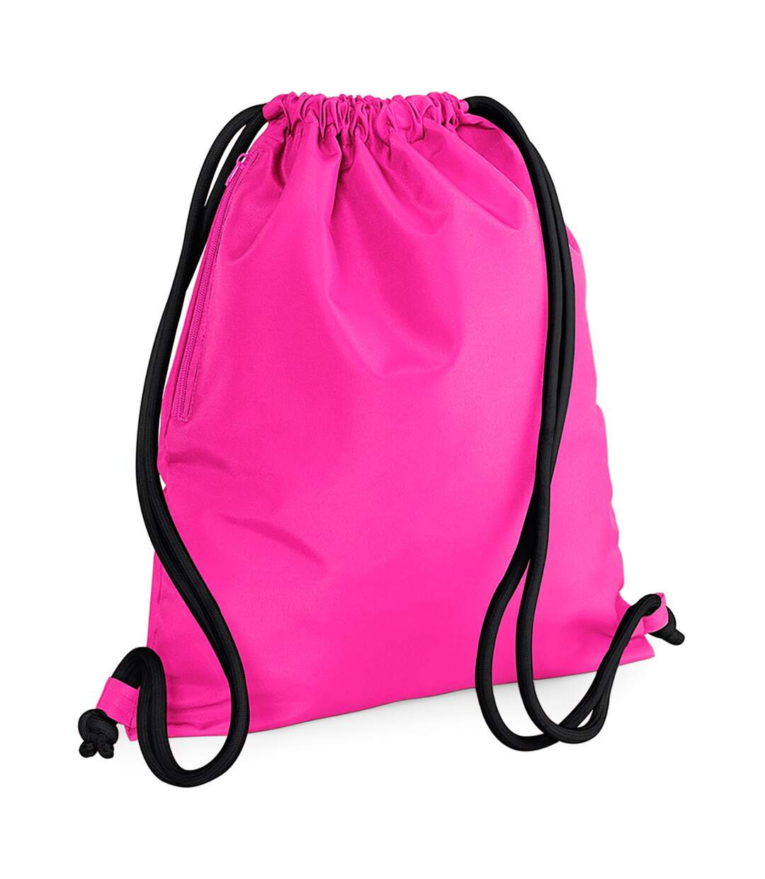 Bagbase Icon Drawstring Bag/Gymsac (Fuchsia/Black) (One Size) - UTBC3396-1