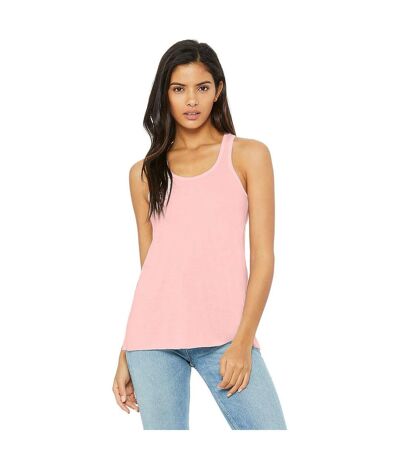 Womens/ladies racerback flowy tank top soft pink Bella + Canvas