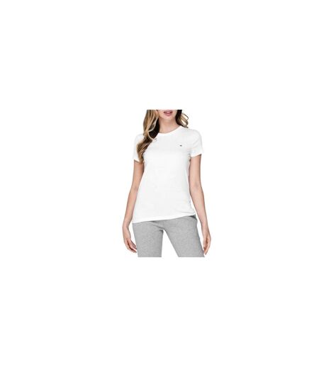 T-shirt Motif/style Logo Brodé Femme Blanc Tommy Hilfiger
