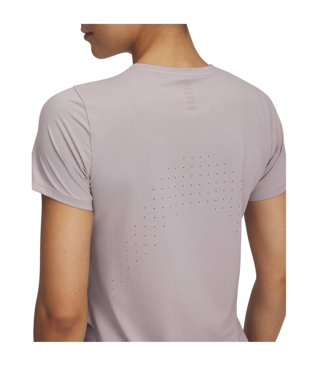 Womens/ladies Launch Elite Short-sleeved T-shirt Frost Gray Under Armour-3