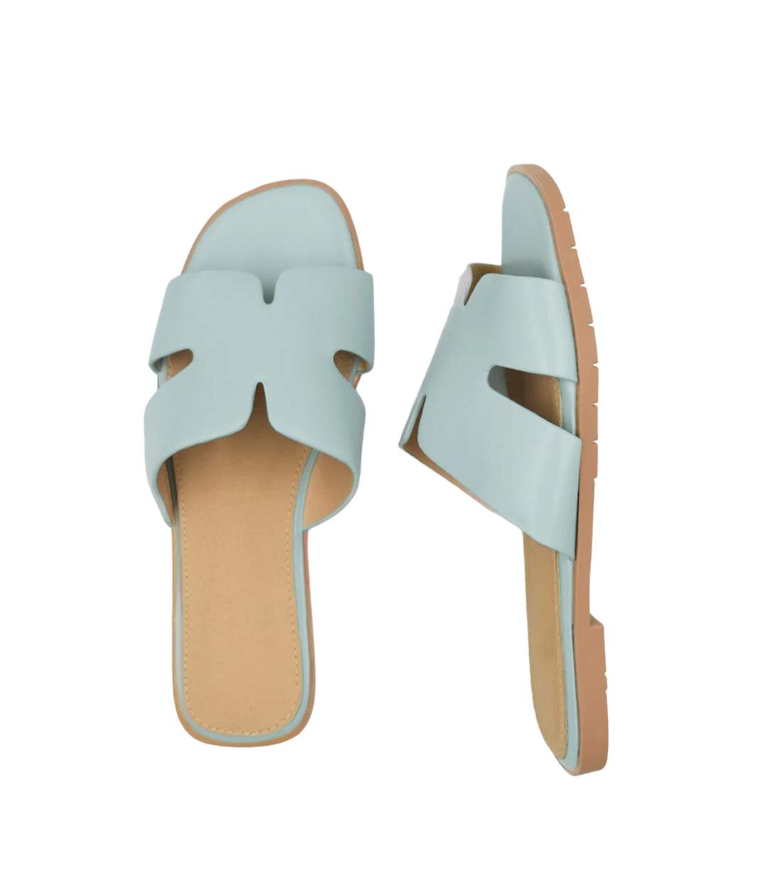Womens/ladies Mae Instep Strap Sandals Baby Blue Where´s That From-2