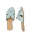 Womens/ladies Mae Instep Strap Sandals Baby Blue Where´s That From-2