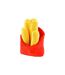 Jouet Peluche de Fouille Frites 19cm Rouge & Jaune