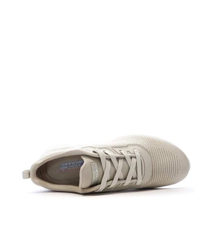 Baskets beiges femme skechers bobs squad tough talk