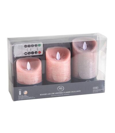 Coffret 3 bougies à LED parfumées avec télécommande Pamplemousse