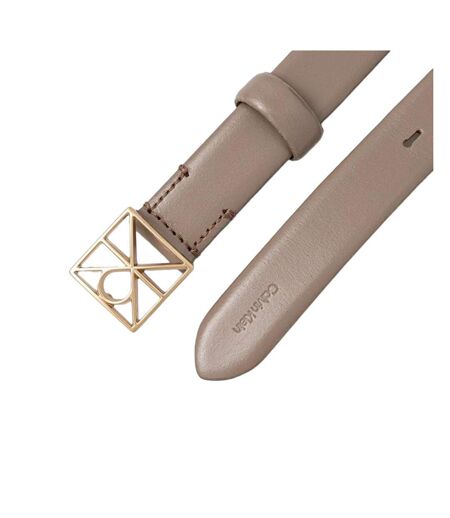 Ceinture taupe femme calvin klein jeans emblem